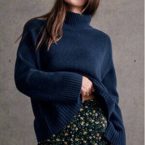 Sézane Lauren Sweater In Navy Blue Size Medium